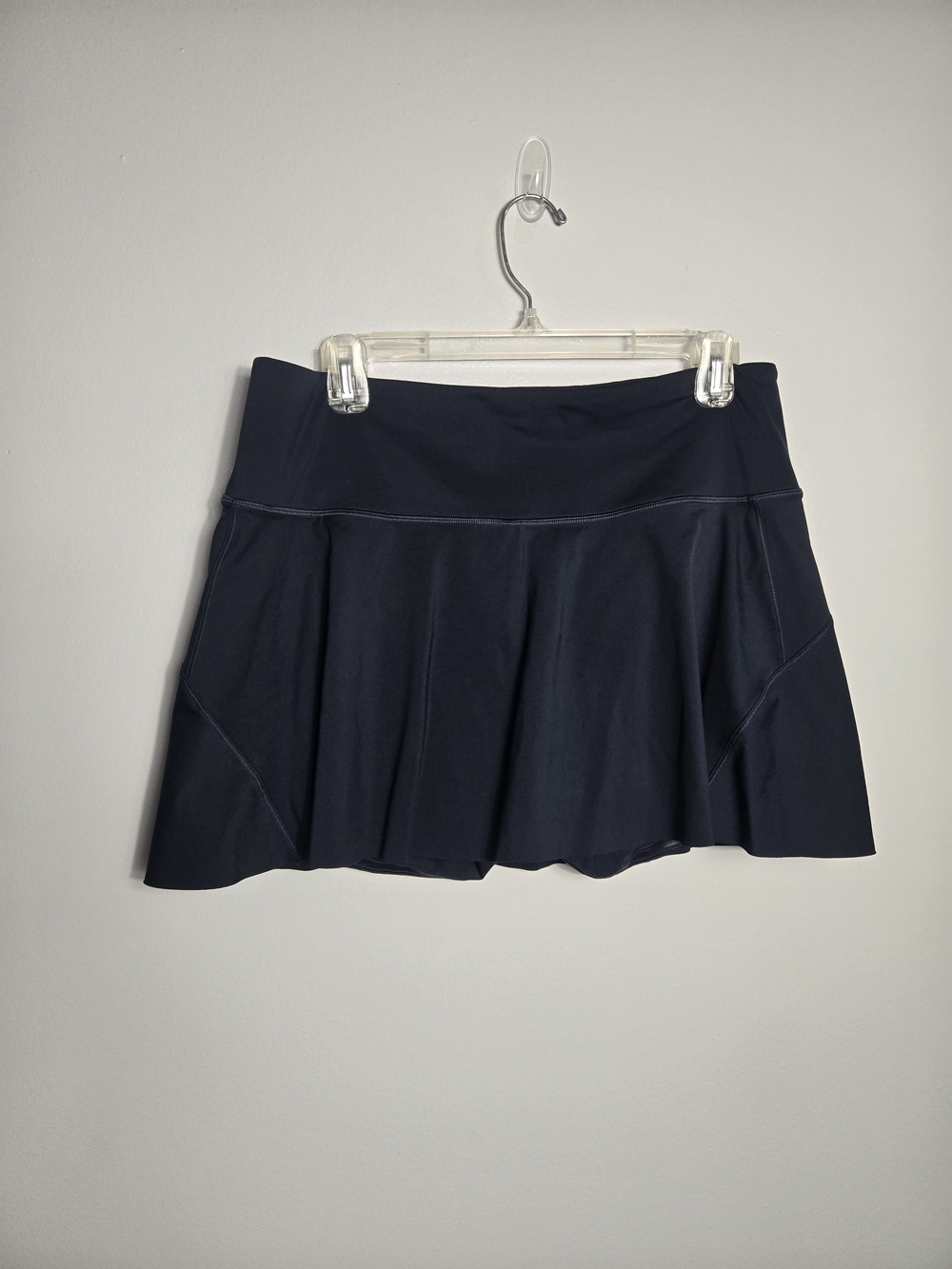 Athleta Ace Tennis Skort 13.5" Navy Blue Athletic Running Pleated Skirt Size L